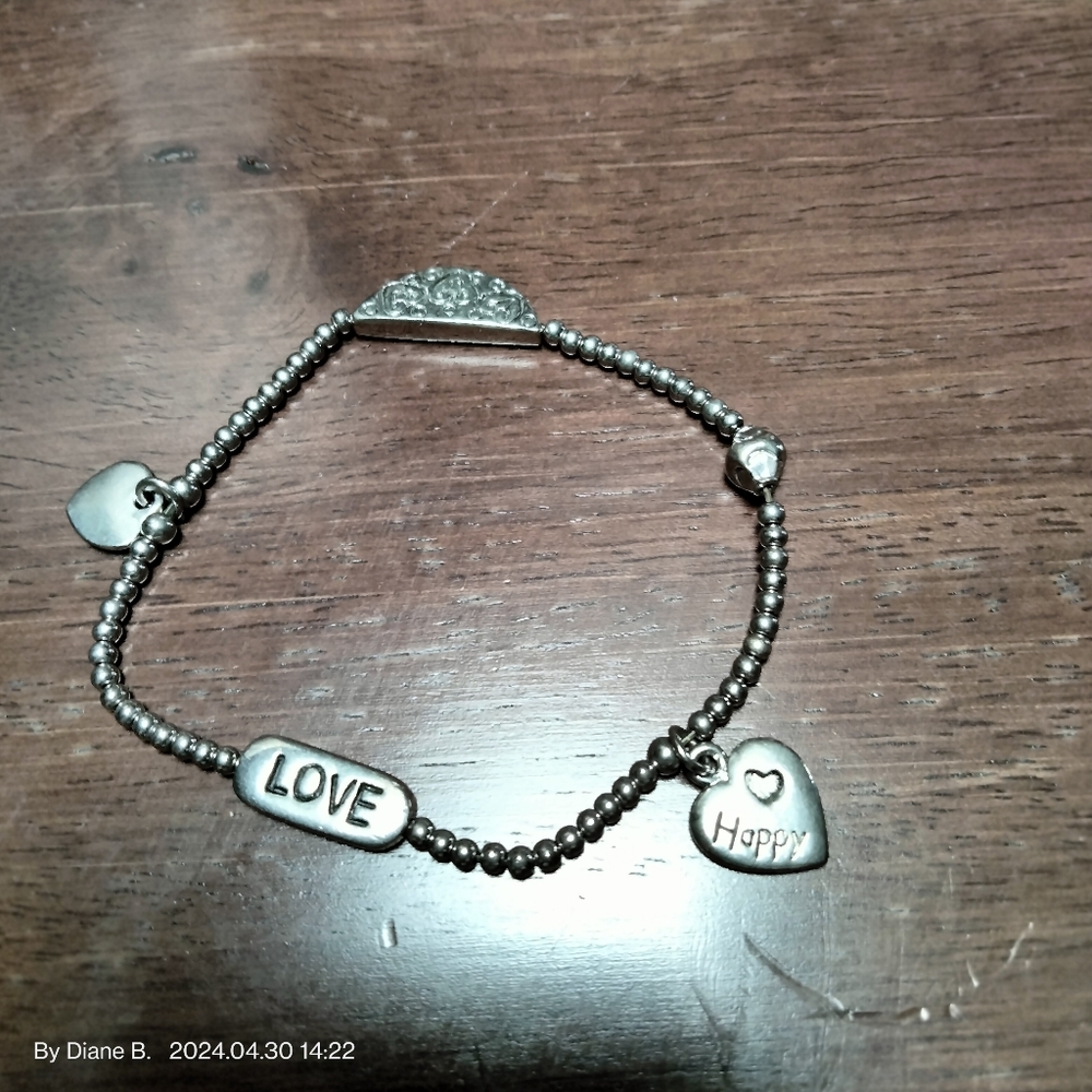 Silver Stretchy LOVE Bracelet
